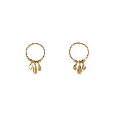 Boucles d'oreilles créoles créateur de bijoux fantaisie Stalactite Paris. Les boucles d'oreilles Mini Créoles Eve sont en Vermeil